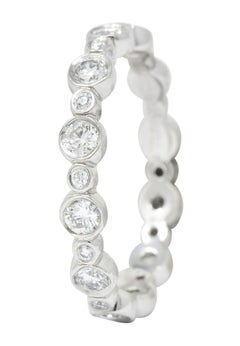 Tiffany & Co. Diamond Platinum Tiffany Jazz Band Stacking Ring