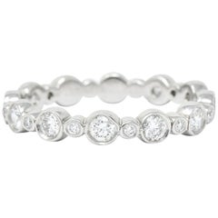 Tiffany & Co. Diamond Platinum Tiffany Jazz Band Stacking Ring