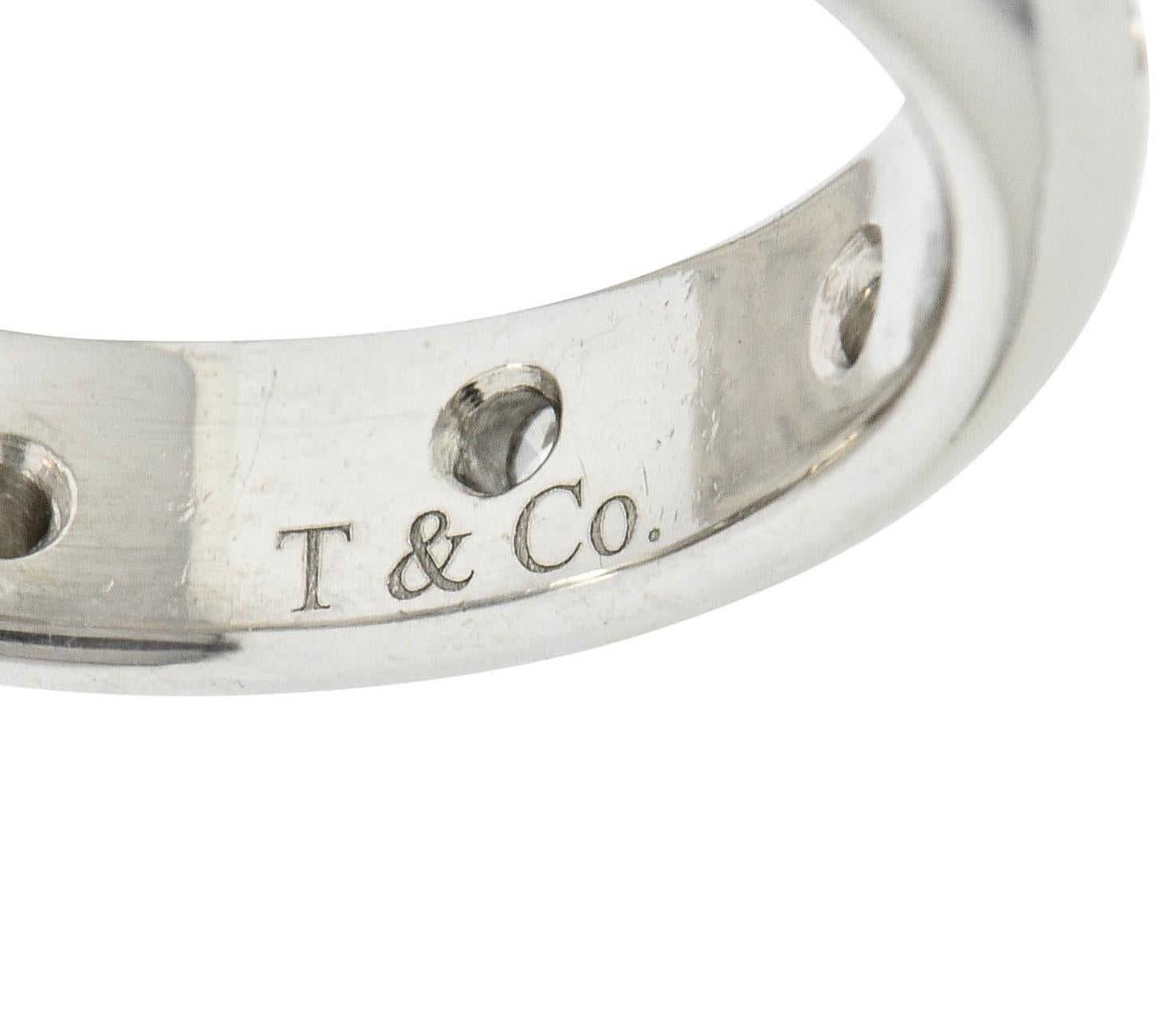 Tiffany & Co. Diamond Platinum Unisex Etoile Band Ring 2