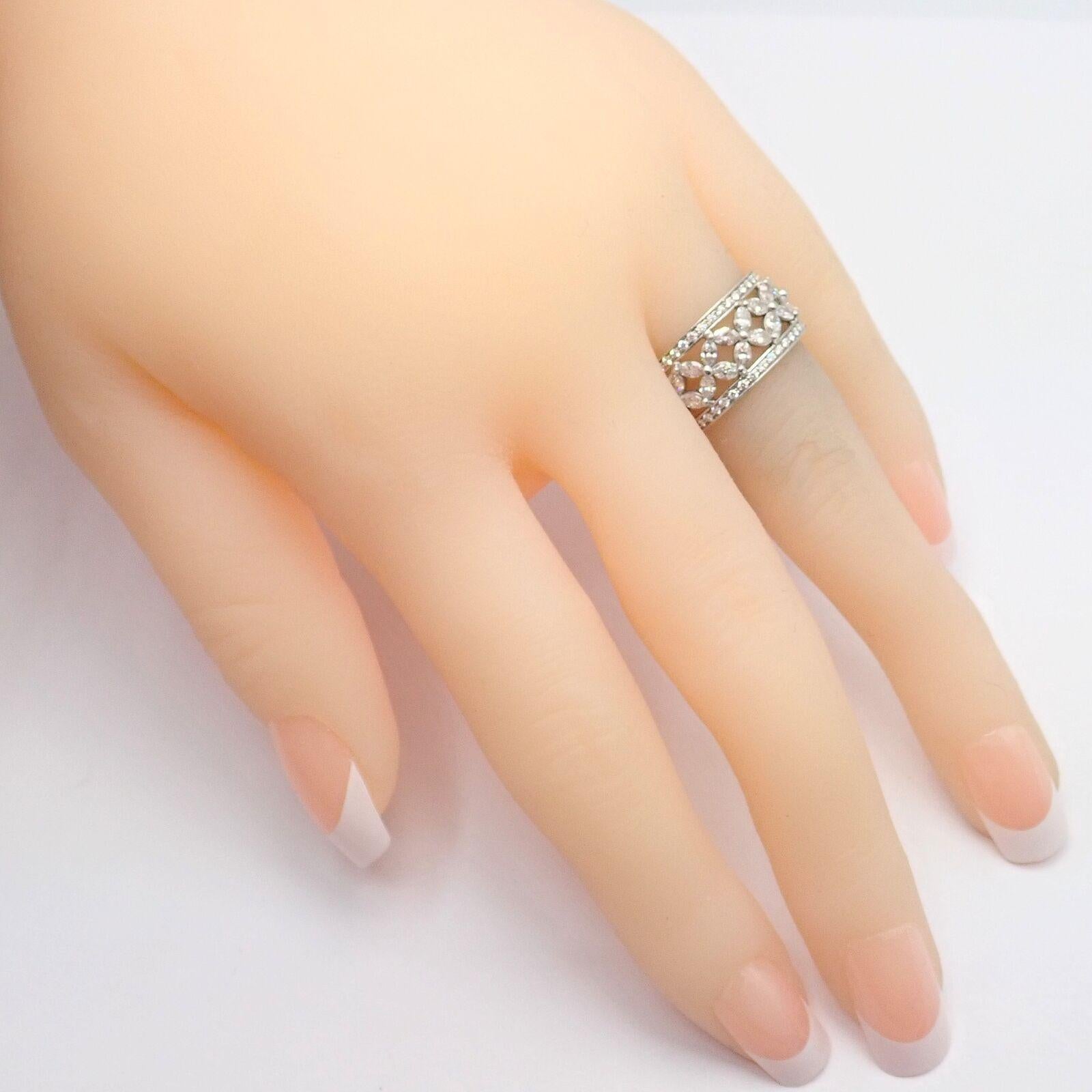 Tiffany & Co. Diamond Platinum Victoria Eternity Wide Band Ring For Sale 5