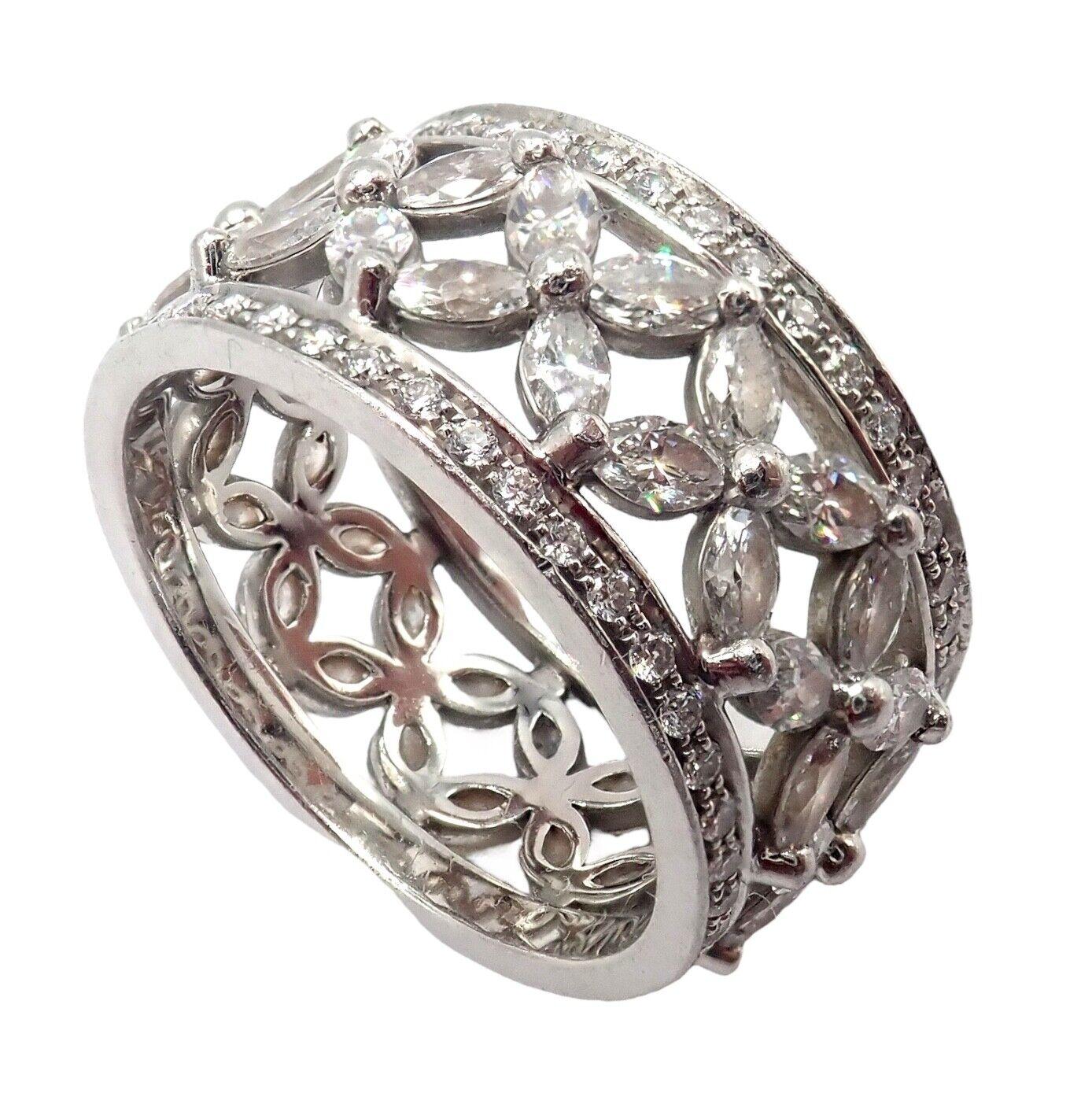 Tiffany & Co. Diamond Platinum Victoria Eternity Wide Band Ring For Sale 6