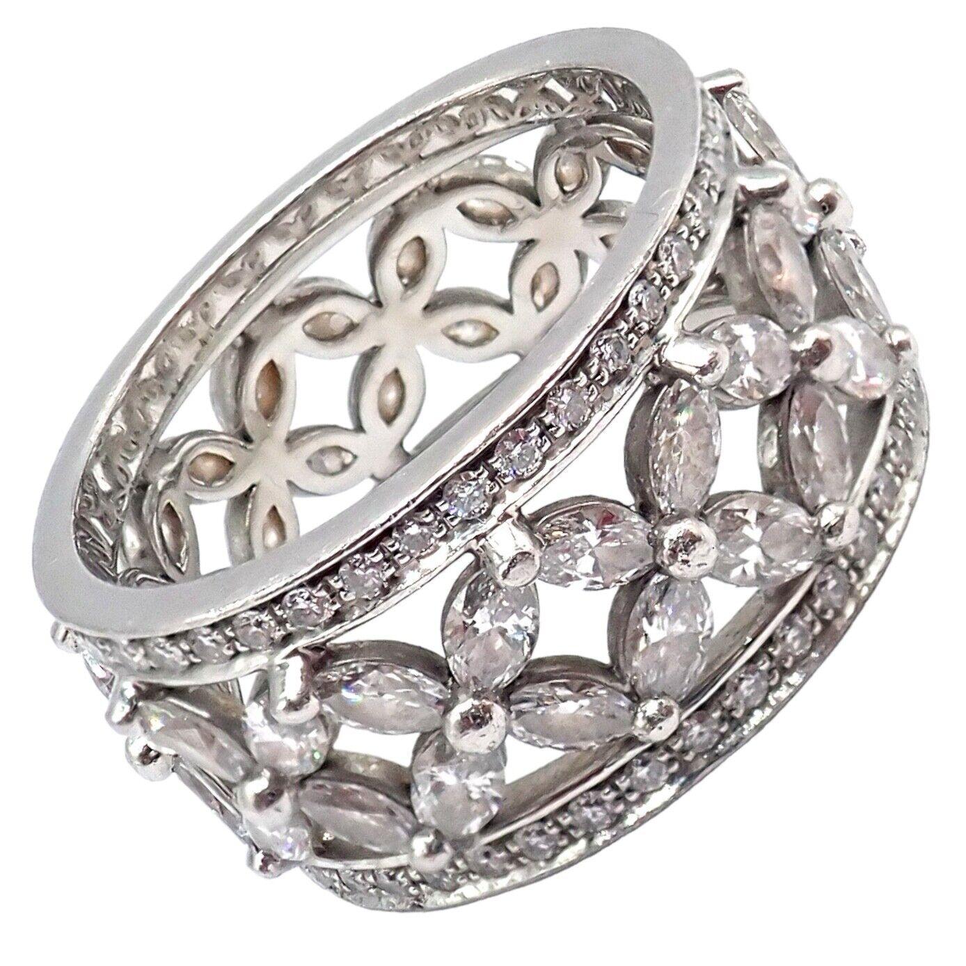 Tiffany & Co. Diamond Platinum Victoria Eternity Wide Band Ring For Sale 7
