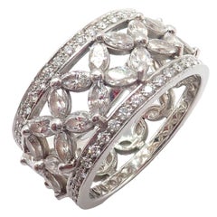 Tiffany & Co. Diamond Platinum Victoria Eternity Wide Band Ring