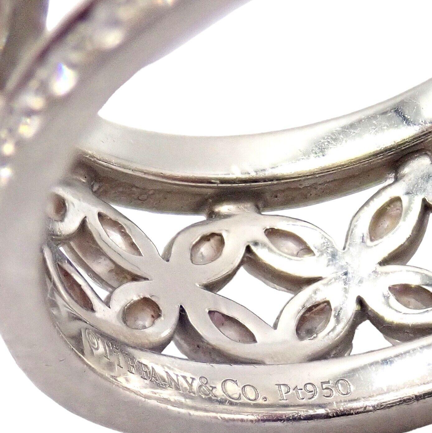 Women's or Men's Tiffany & Co. Diamond Platinum Victoria Eternity Wide Band Ring For Sale