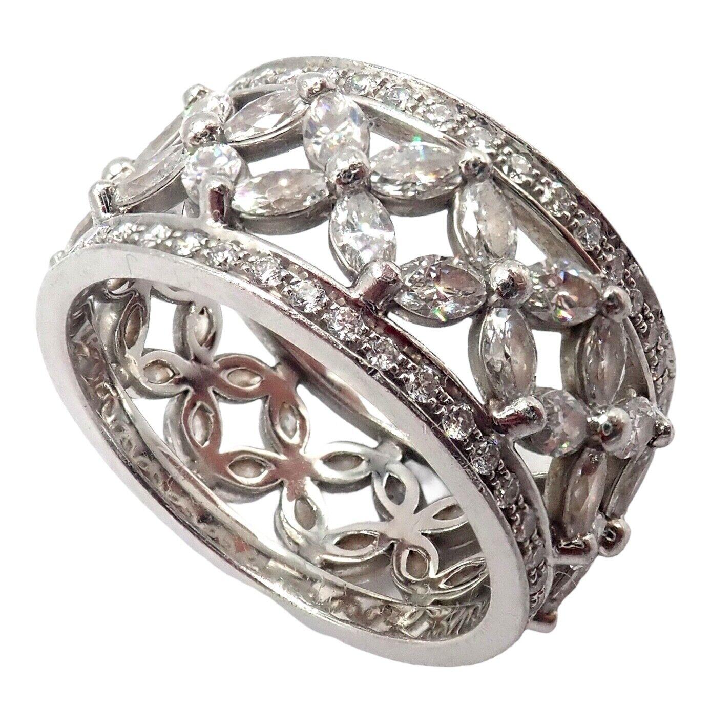 Tiffany & Co. Diamond Platinum Victoria Eternity Wide Band Ring For Sale 1