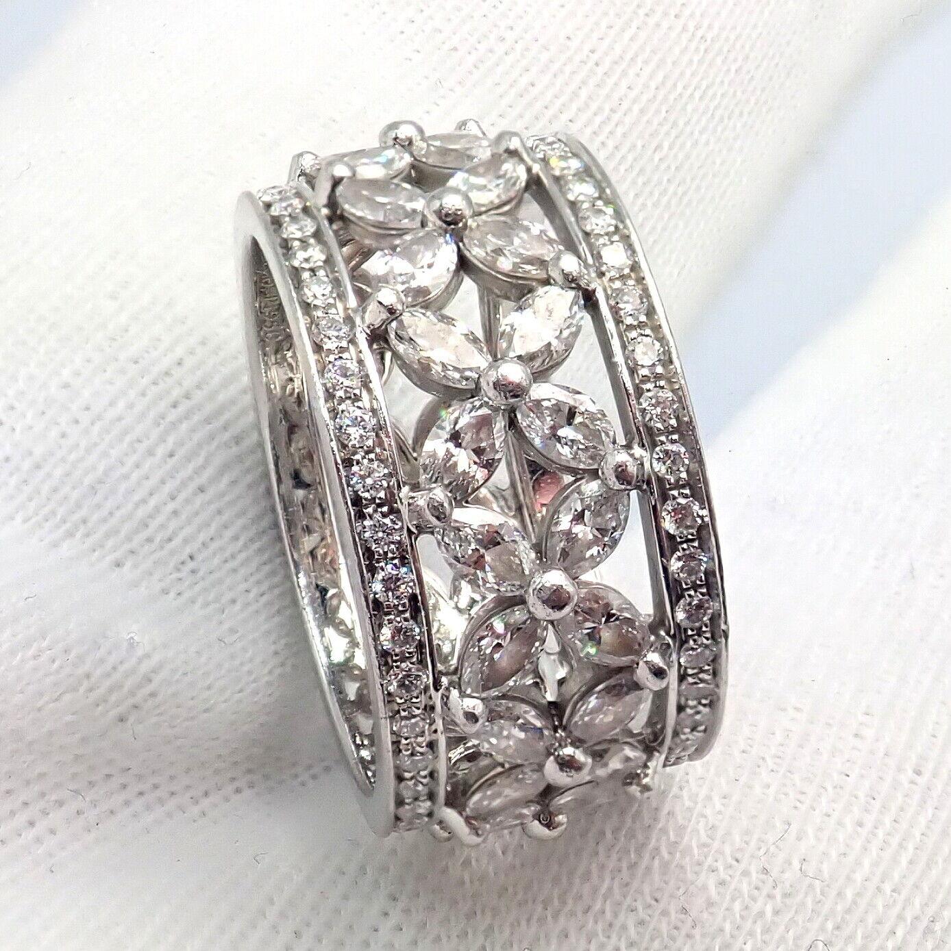 Tiffany & Co. Diamond Platinum Victoria Eternity Wide Band Ring For Sale 4