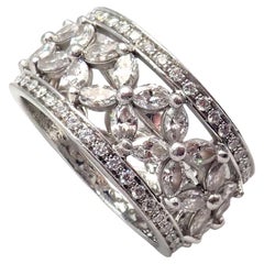 Tiffany & Co. Diamond Platinum Victoria Eternity Wide Band Ring