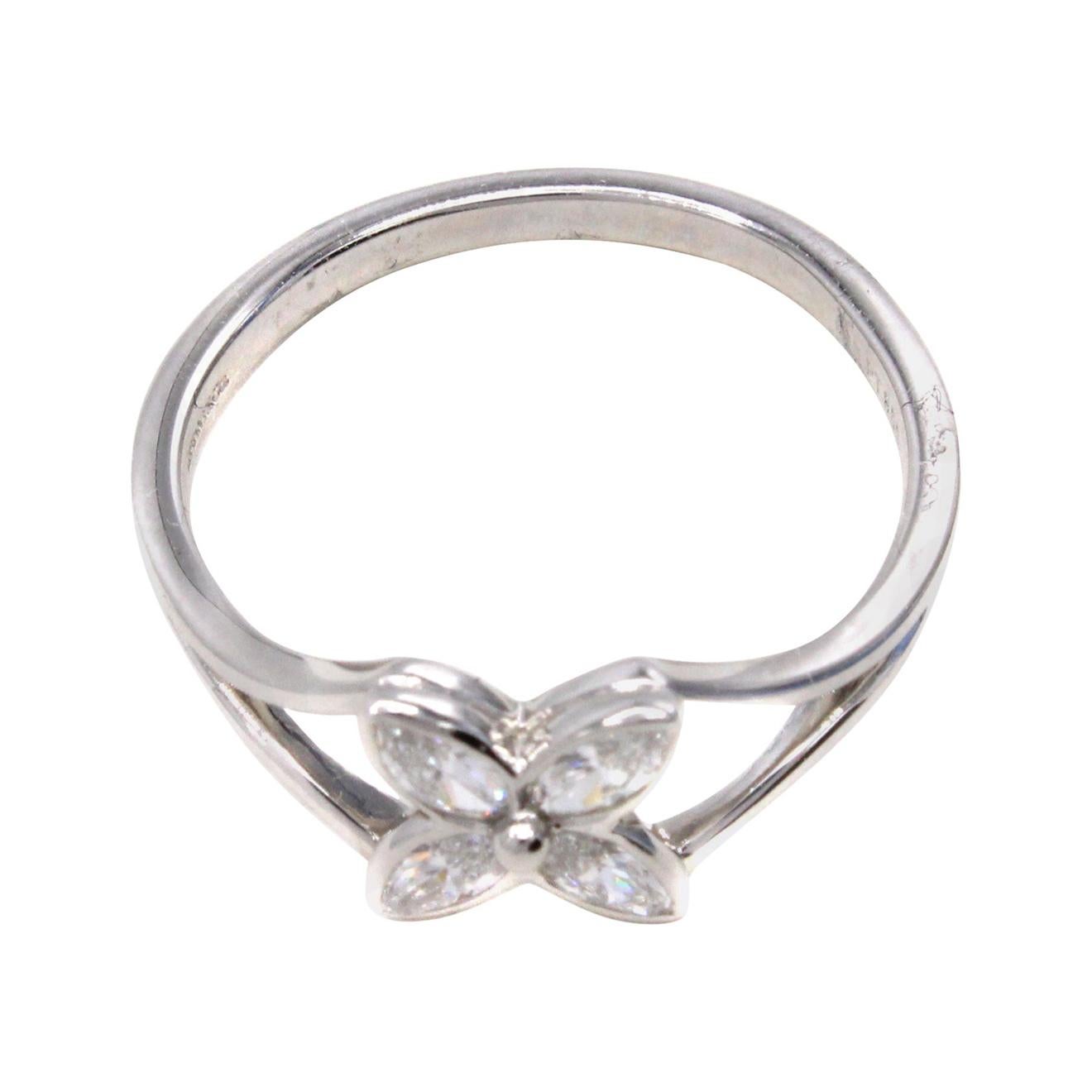 Tiffany & Co. Diamond Platinum Victoria Ring