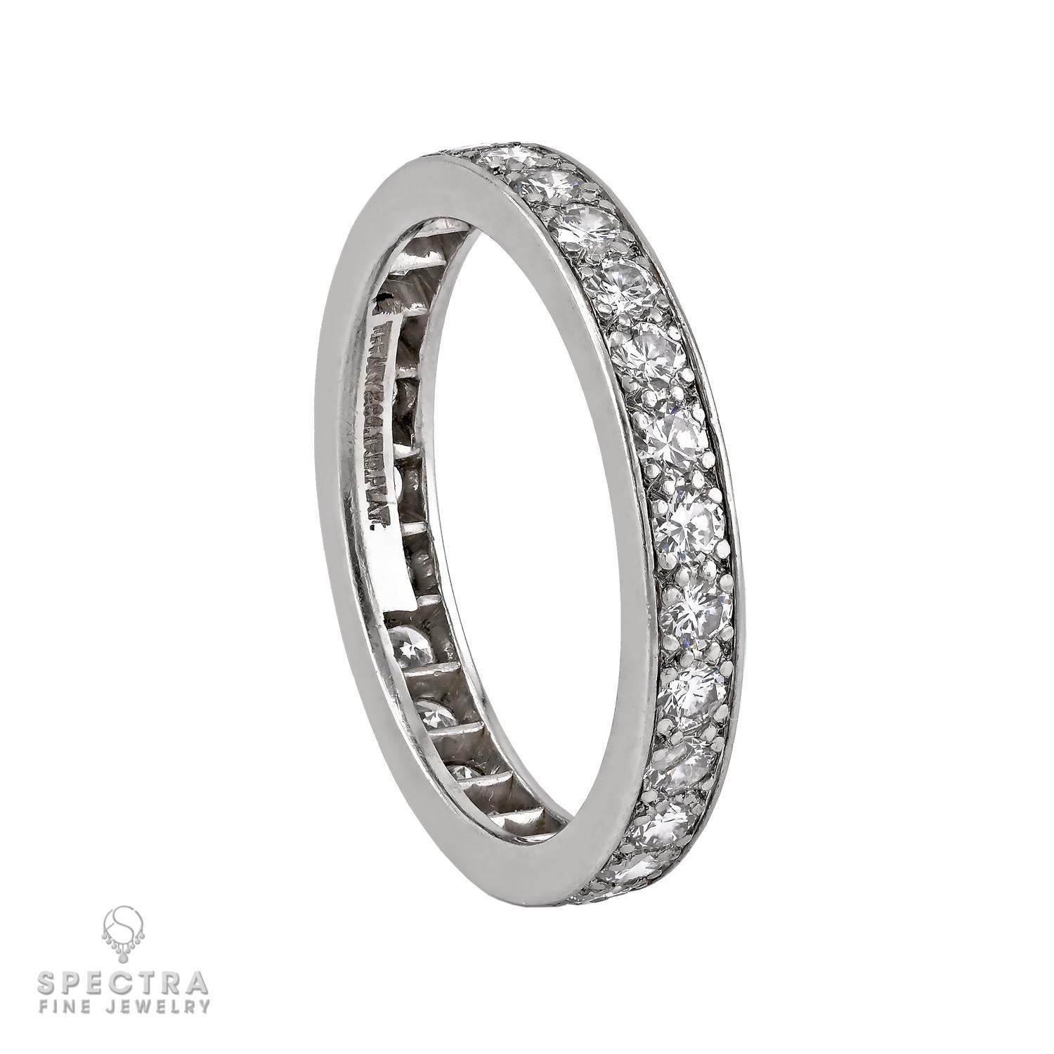 Contemporary Tiffany & Co. Diamond Platinum Wedding Band For Sale
