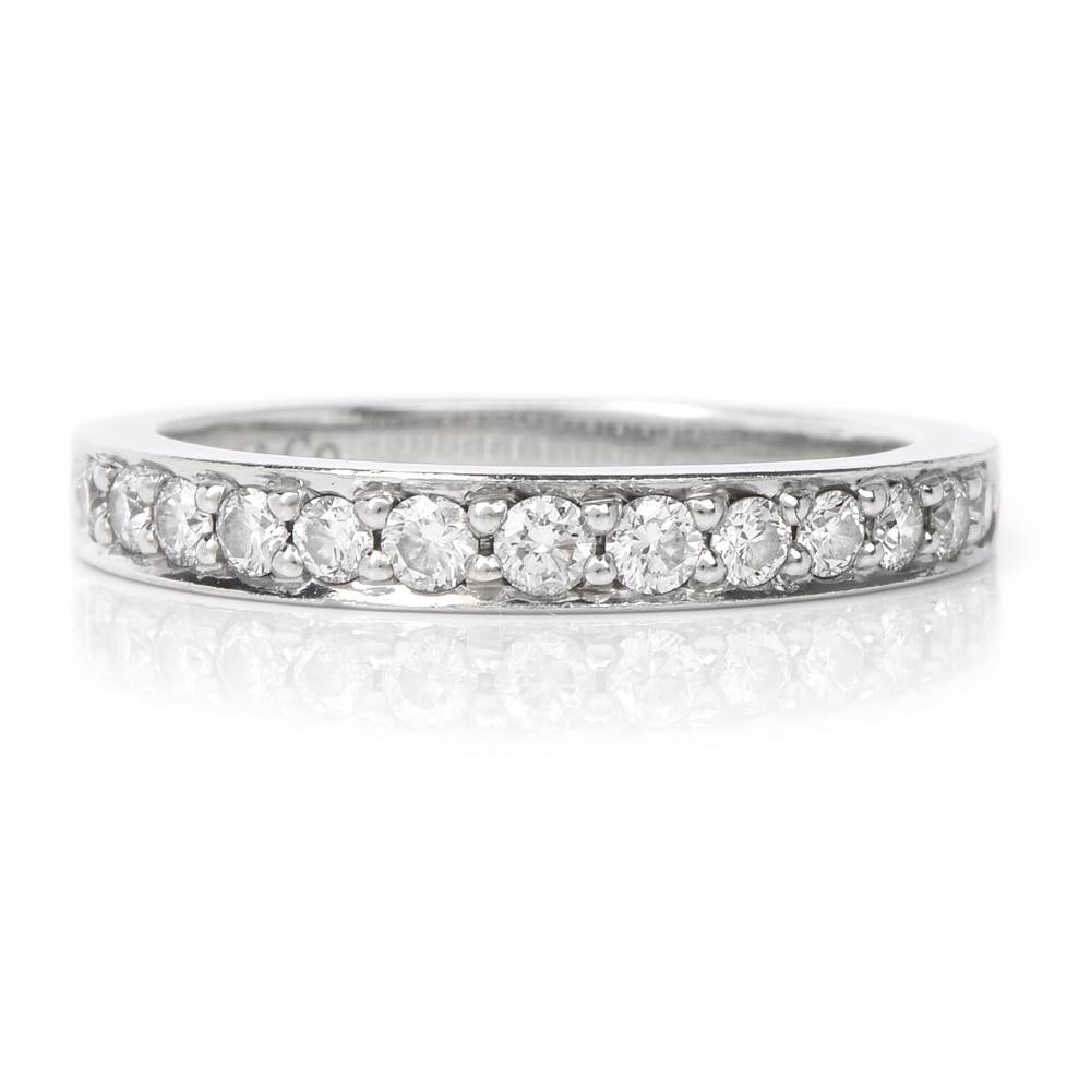 Art Deco Tiffany & Co. Diamond Platinum Wedding Band Ring