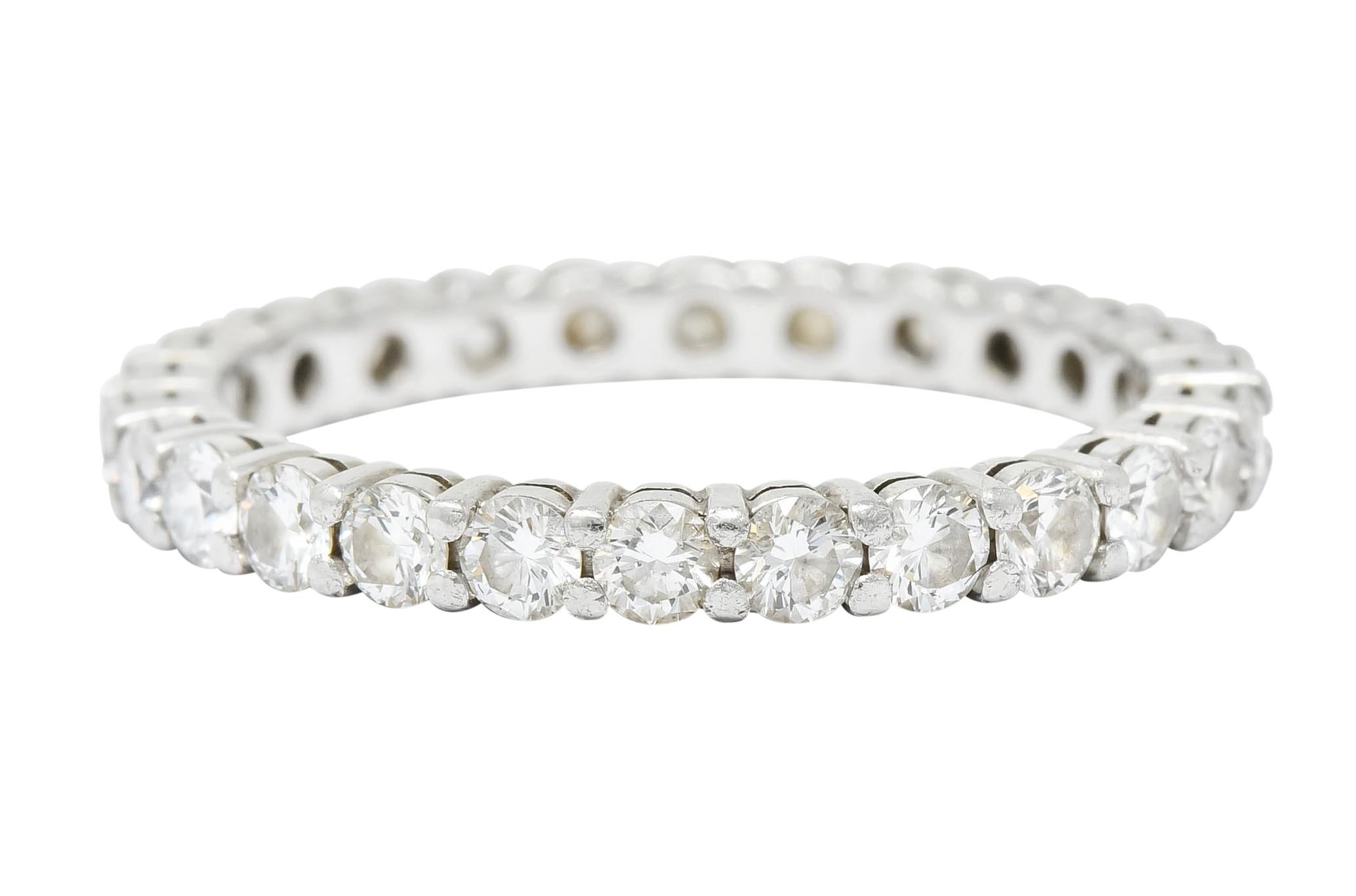 Contemporary Tiffany & Co. Diamond Platinum Wedding Stacking Eternity Band Ring