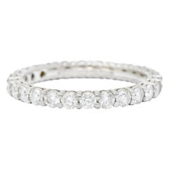 Tiffany & Co. - Anneau de mariage en platine avec diamants:: à superposer