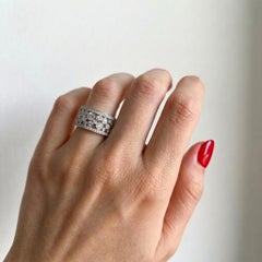 Tiffany & Co. Diamond Platinum Wide Band Ring 2.10ct VS Diamonds