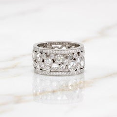 Tiffany & Co. Diamant Ring aus Platin mit breitem Band 2,10ct VS Diamanten