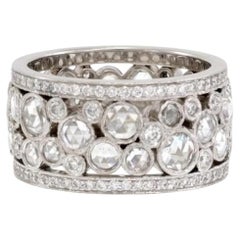 Tiffany & Co. Diamond Platinum Wide Band Ring 2.10ct VS Diamonds