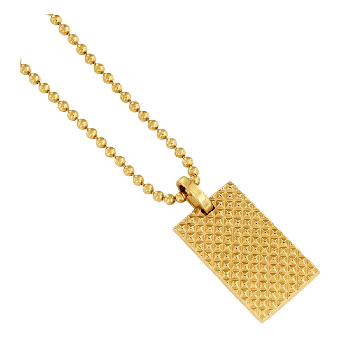 Tiffany & Co. Diamond Point Rectangle Pendant in 18 Karat Gold