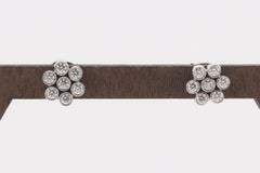 Tiffany & Co.  Diamond PT950 Platinum Flower Stud Earrings