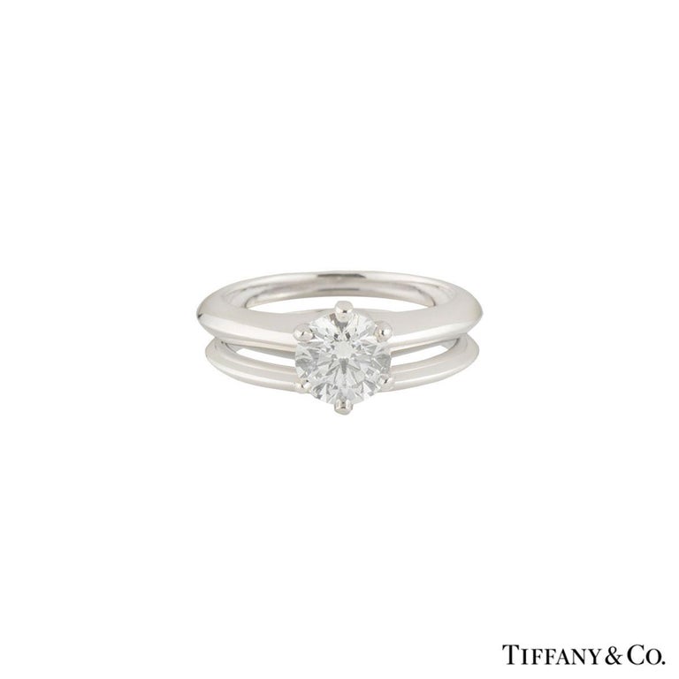  Tiffany  and Co Diamond Ring  2 04 Carat with Matching  