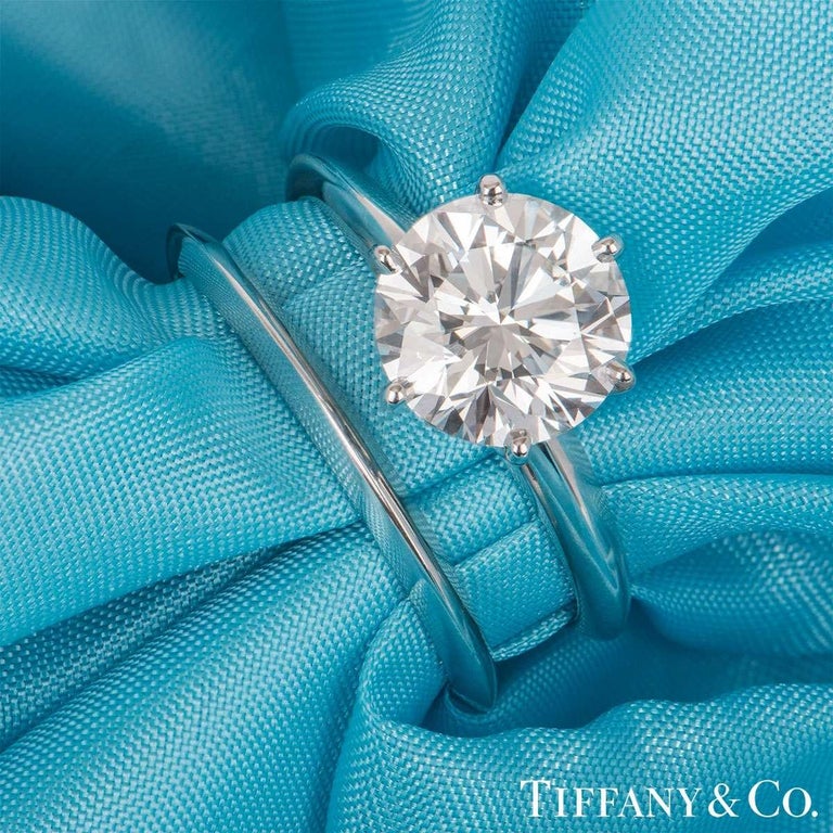 Tiffany and Co. Diamond Ring 2.04 Carat with Matching Wedding Ring at ...