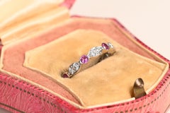 Tiffany & Co. Diamond Ring (Approx. 0.20-Carats) and Pink Sapphire, Platinum
