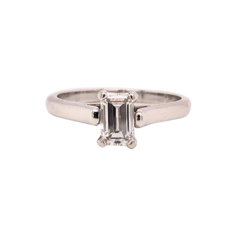 Tiffany & Co. Engagement 0.57ct Diamond Ring Emerald Cut 0.57 Carat