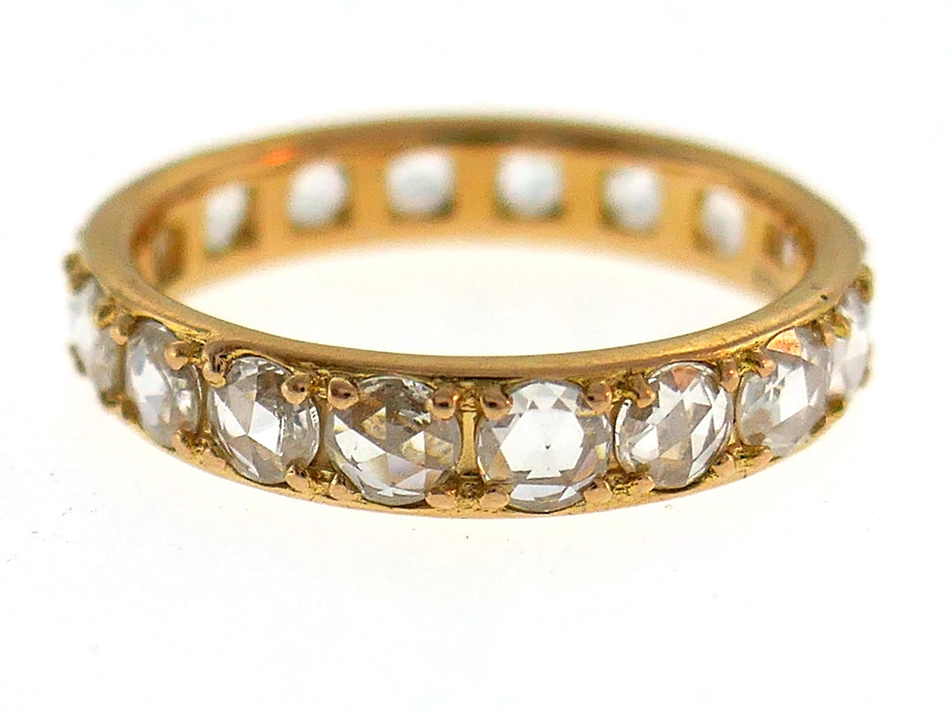 Tiffany & Co. Diamond Rose Gold Eternity Band Ring In Excellent Condition In Beverly Hills, CA