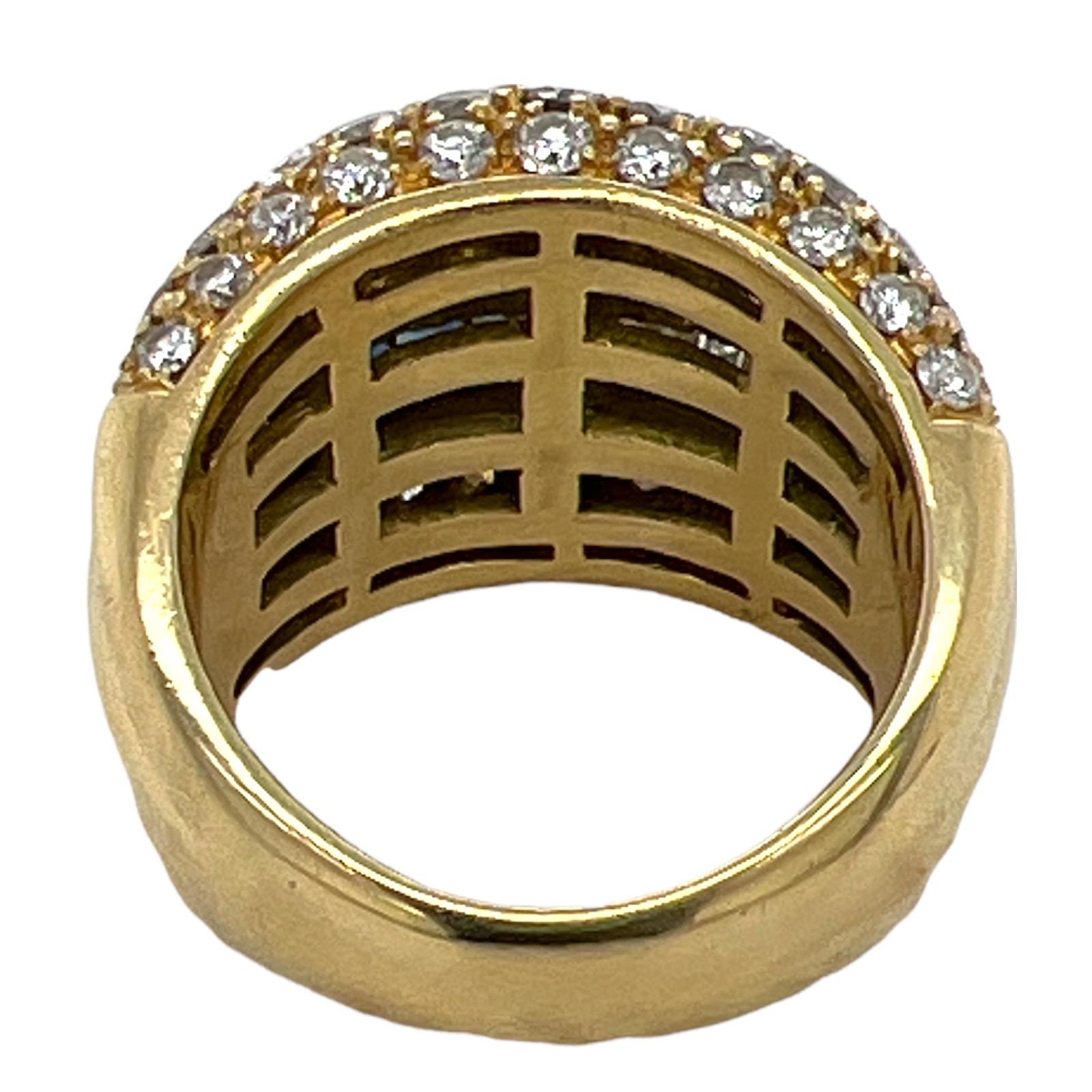Modern Tiffany & Co. Diamond Sapphire 18 Karat Yellow Gold Estate Wide Band Ring