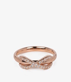 Tiffany & Co. Diamond Set 18ct Rose Gold Infinity Ring