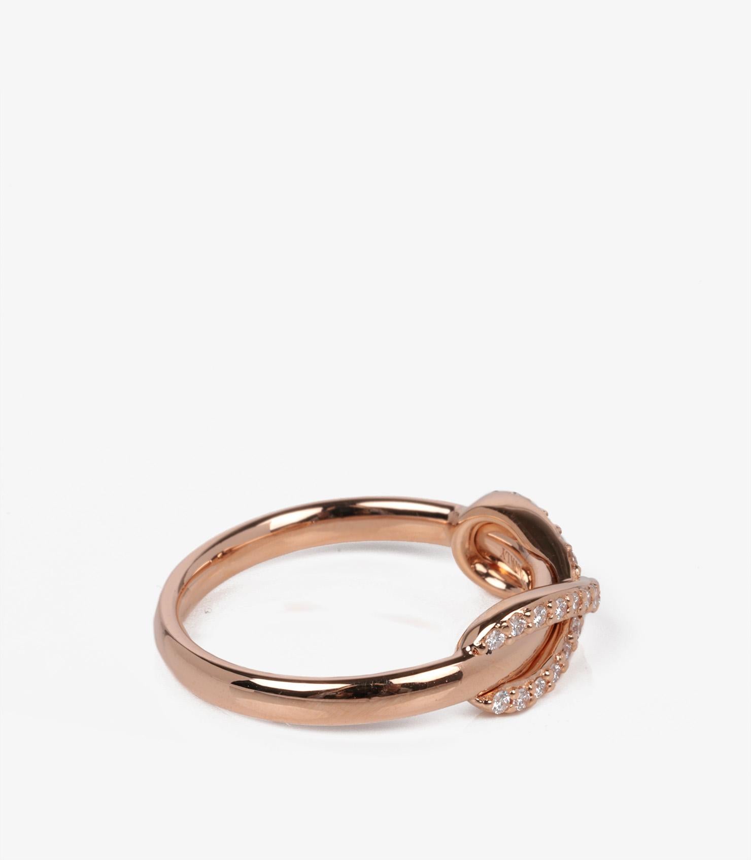 Brilliant Cut Tiffany & Co. Diamond Set 18ct Rose Gold Infinity Ring