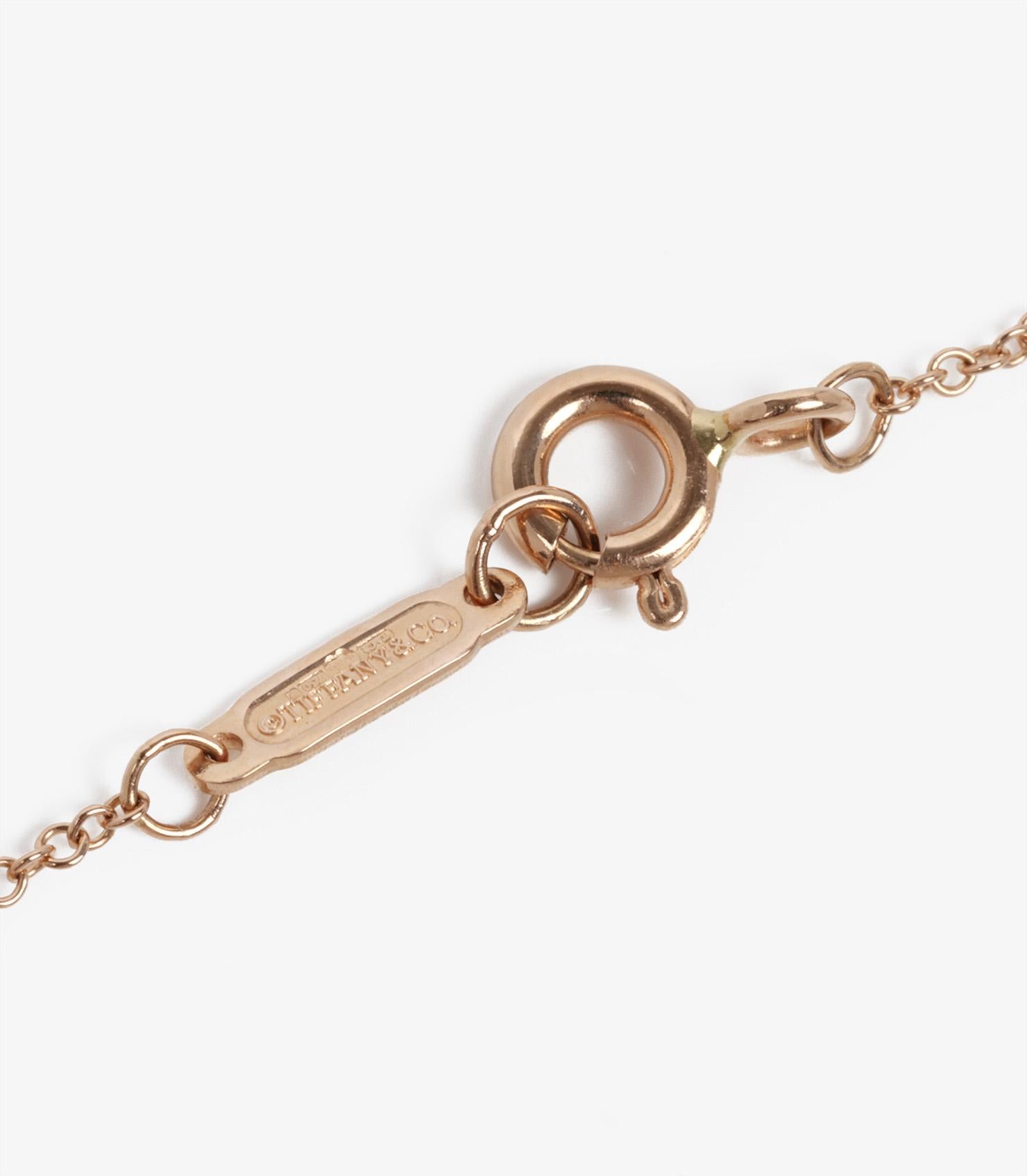 Tiffany & Co. Diamond Set 18ct Rose Gold Keys Pendant In Excellent Condition In Bishop's Stortford, Hertfordshire