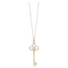 Tiffany & Co. Diamond Set 18ct Rose Gold Keys Pendant