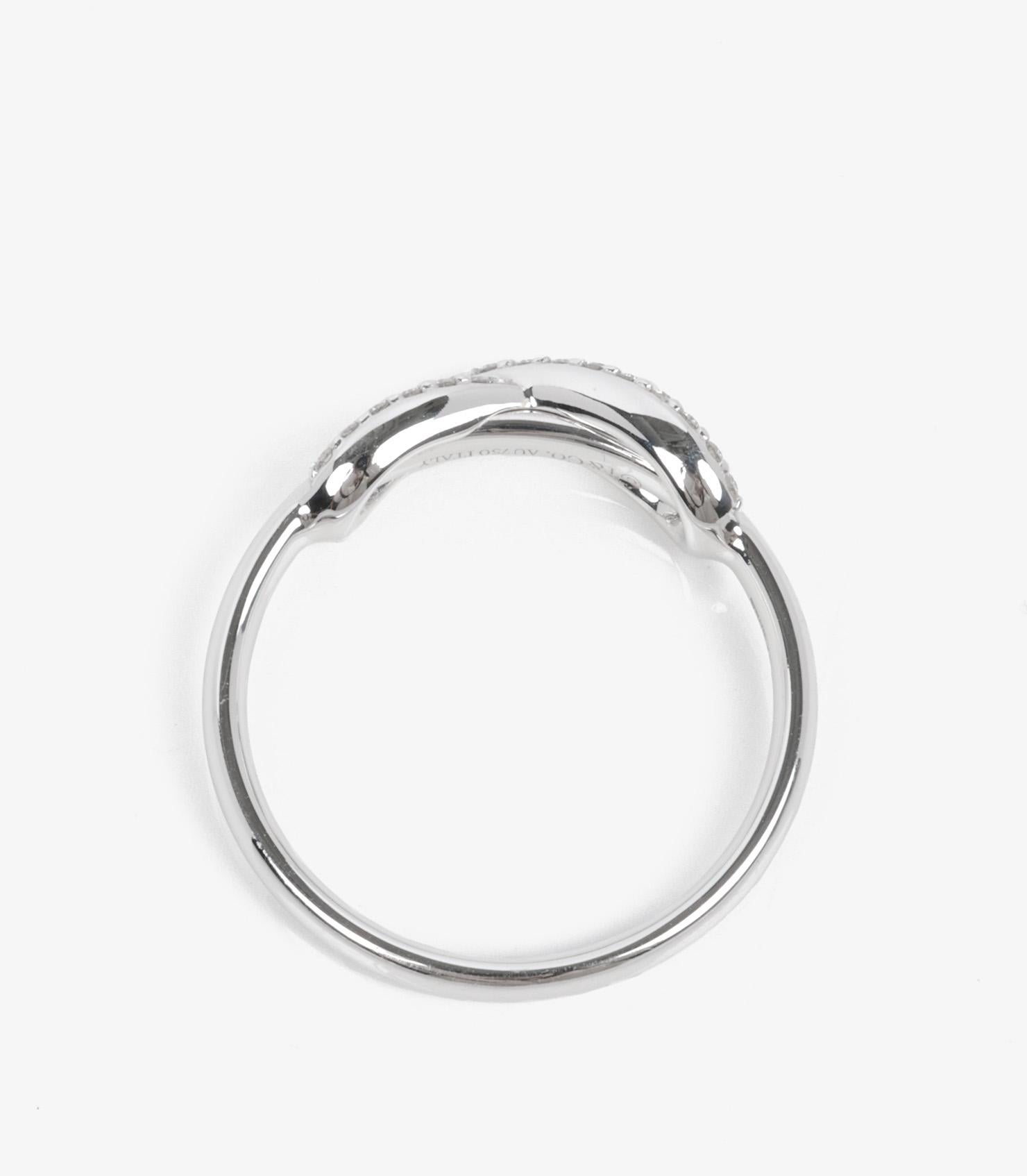 Tiffany & Co. Diamond Set 18ct White Gold Infinity Ring In Excellent Condition In Bishop's Stortford, Hertfordshire