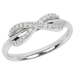 Tiffany & Co. Diamond Set 18ct White Gold Infinity Ring