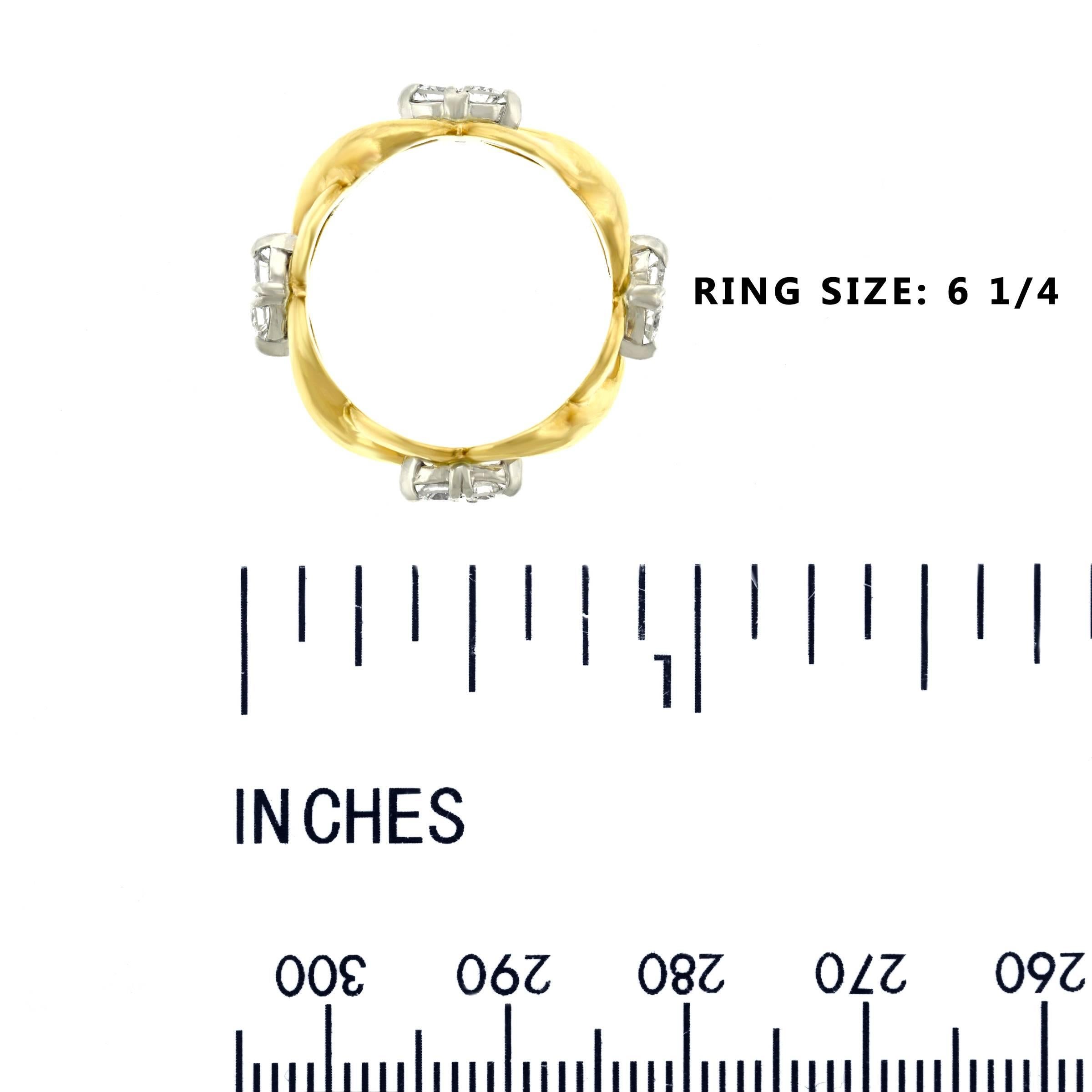 Tiffany & Co. Diamond Set Gold Infinity Ring 2