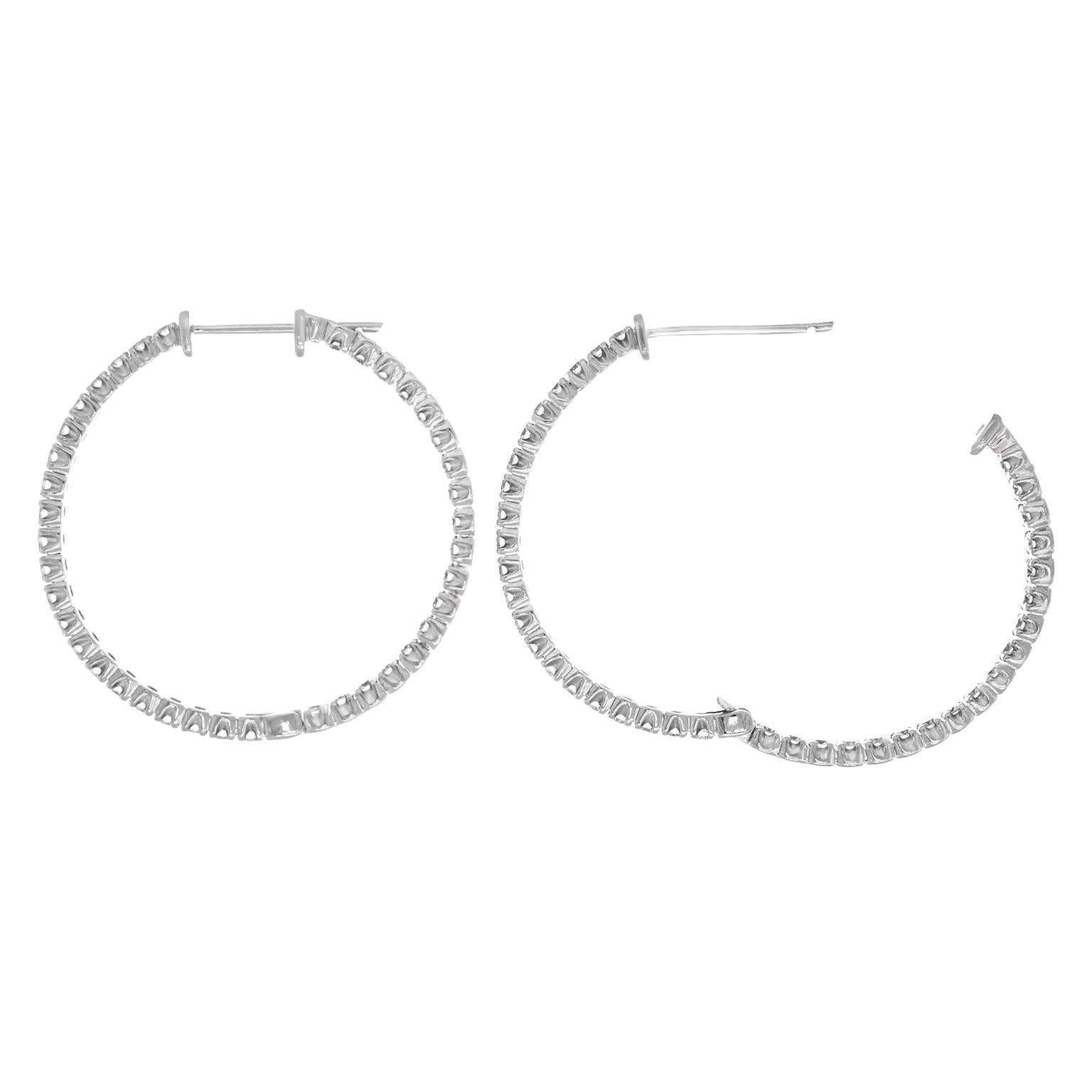 Tiffany & Co. Diamond-set Hoops For Sale 2