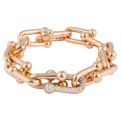 Tiffany & Co. Bracelet HardWear en or rose 18 carats serti de grands maillons