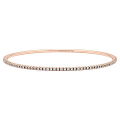 Tiffany & Co Bracelet de fermeture en or rose "Metro" serti de diamants.