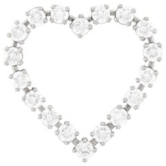 Tiffany & Co. Diamond-set Platinum Heart Brooch