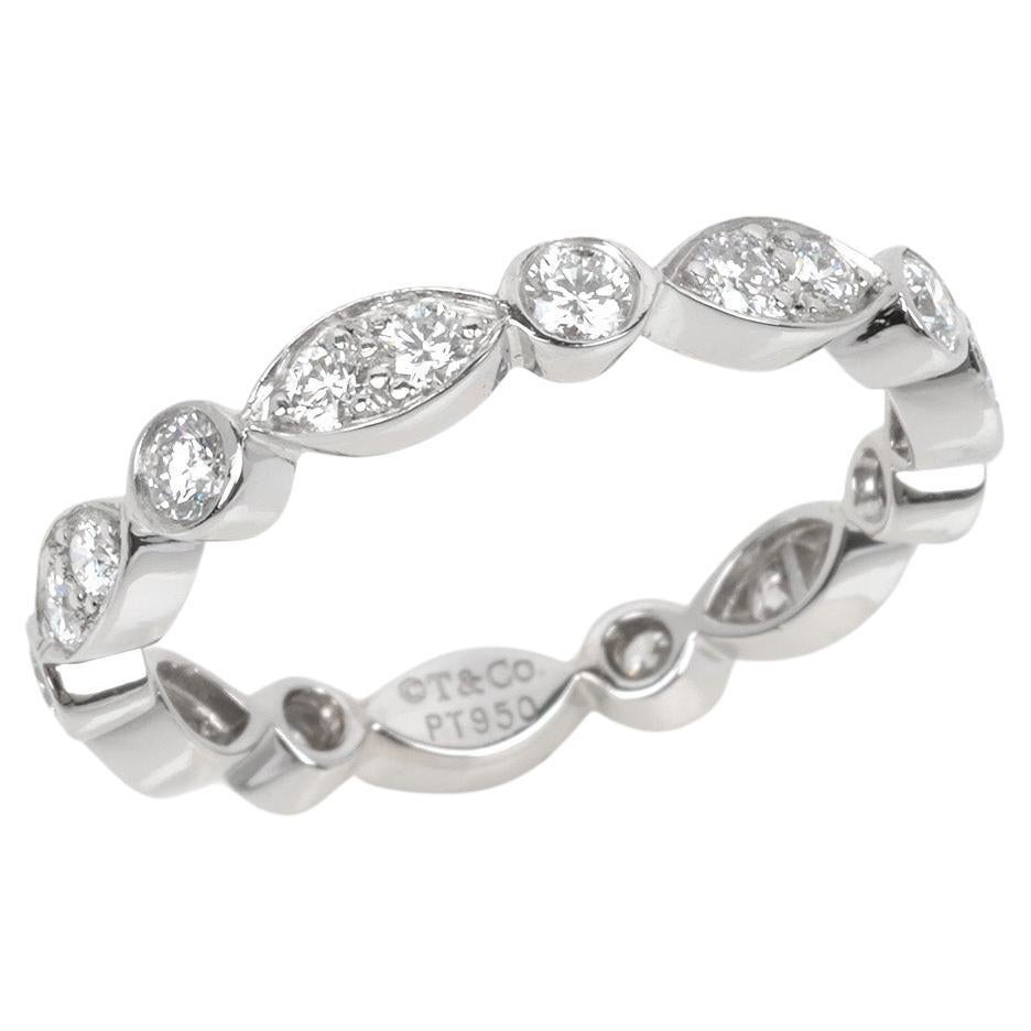 Tiffany & Co. Diamond Set Platinum Jazz Band Ring