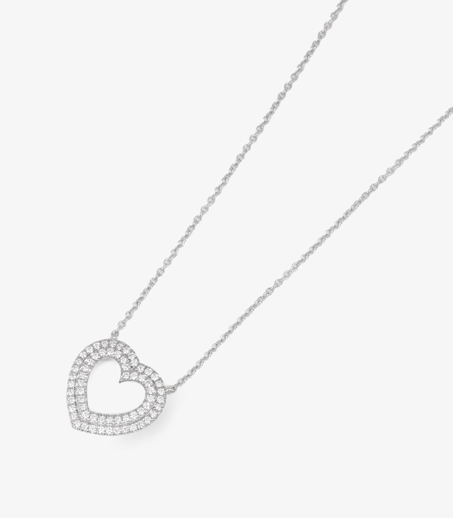 Tiffany & Co. Diamond Set Platinum Metro Heart Pendant

Brand- Tiffany & Co.
Model- Metro Pendant
Product Type- Necklace
Accompanied By- Tiffany & Co. Box
Material(s)- Platinum
Gemstone- Diamond

Gemstone Quantity- 120
Gemstone Colour- F
Gemstone