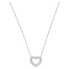 Tiffany & Co. Diamond Set Platinum Metro Heart Pendant