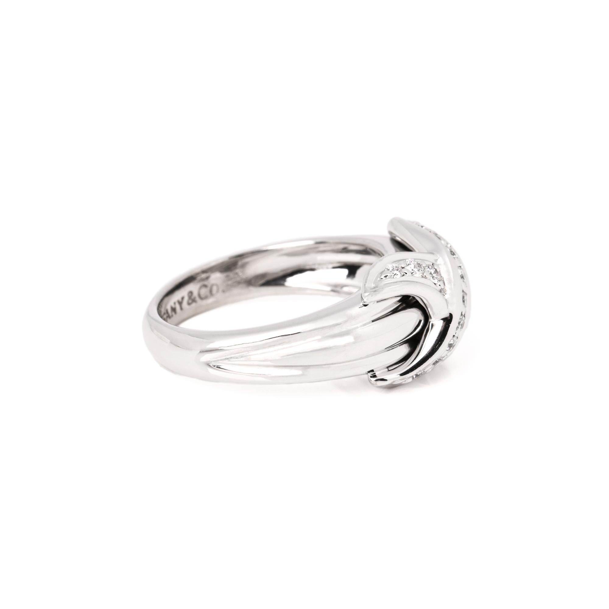 Contemporary Tiffany & Co. Diamond Set Signature X Kiss Ring 