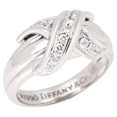 Tiffany & Co. Diamond Set Signature X Kiss Ring 