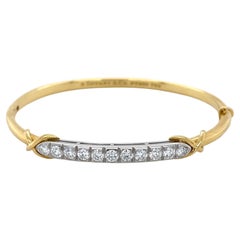Tiffany & Co., Diamond Signature X Bangle Bracelet
