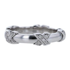 Tiffany & Co Diamond Signature X Ring in 18 Karat White Gold