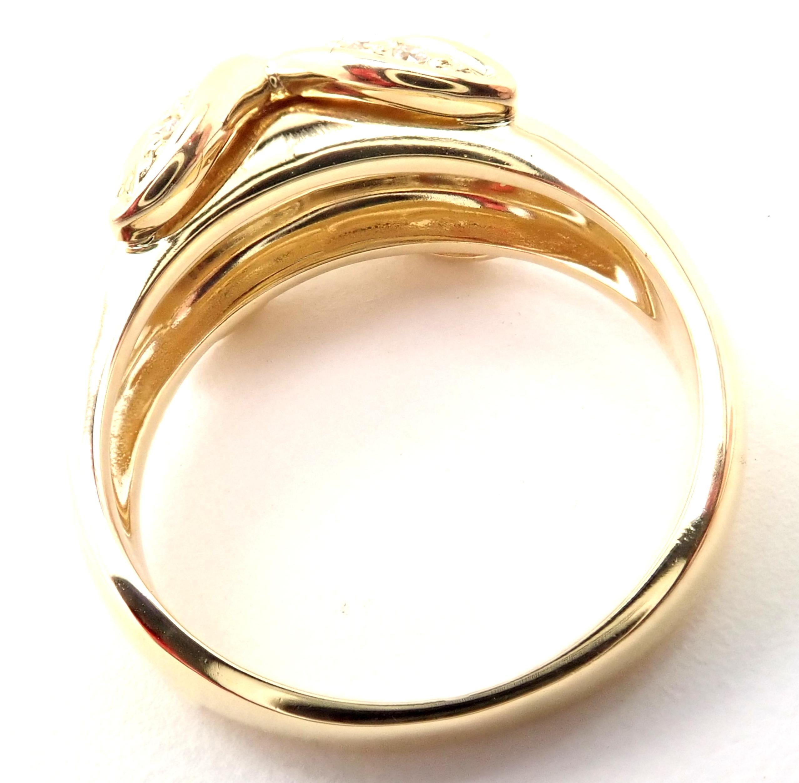 Tiffany & Co. Diamant-Signatur X Gelbgold Band Ring (Brillantschliff) im Angebot