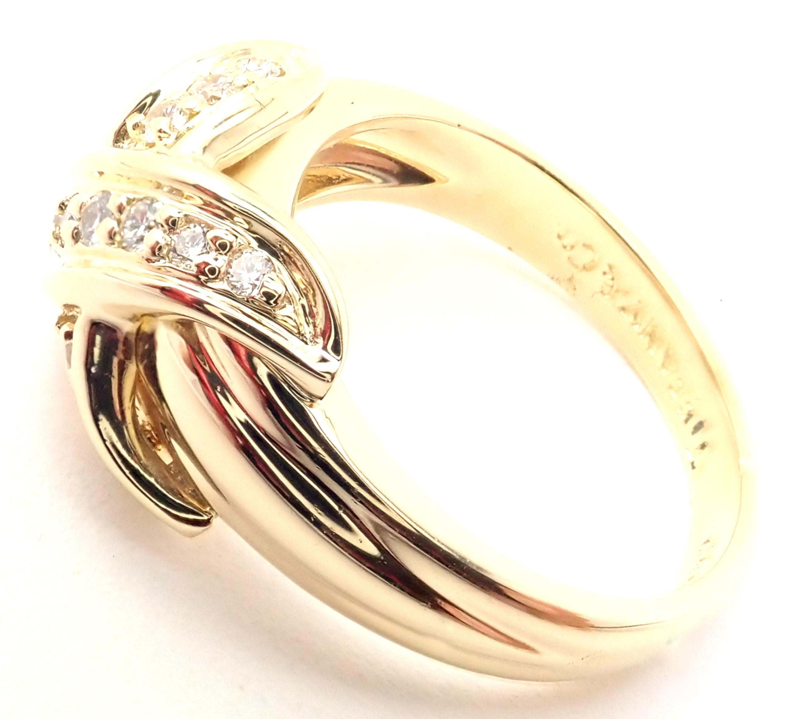 Tiffany & Co. Diamant-Signatur X Gelbgold Band Ring im Zustand „Hervorragend“ im Angebot in Holland, PA