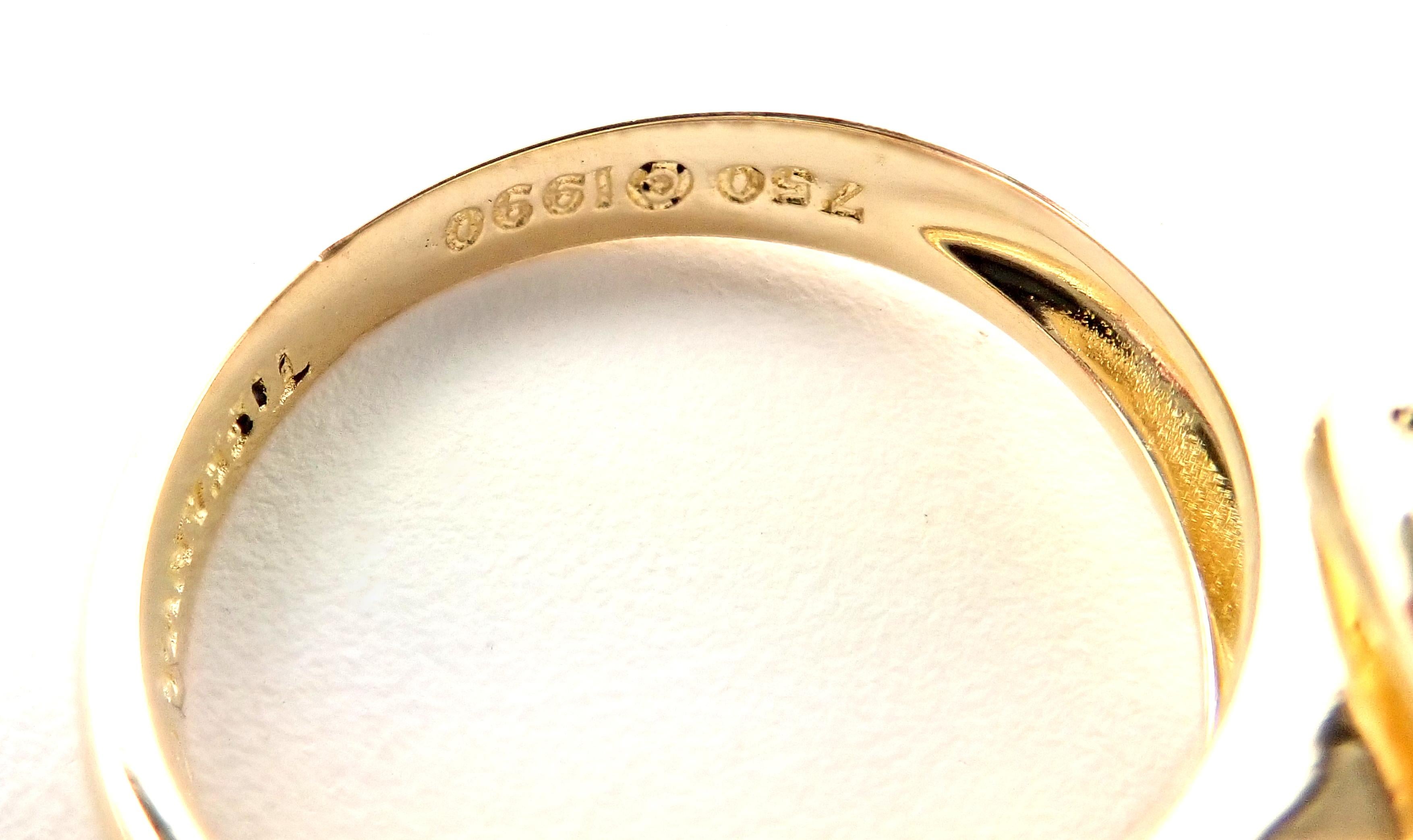 Tiffany & Co. Diamant-Signatur X Gelbgold Band Ring im Angebot 2