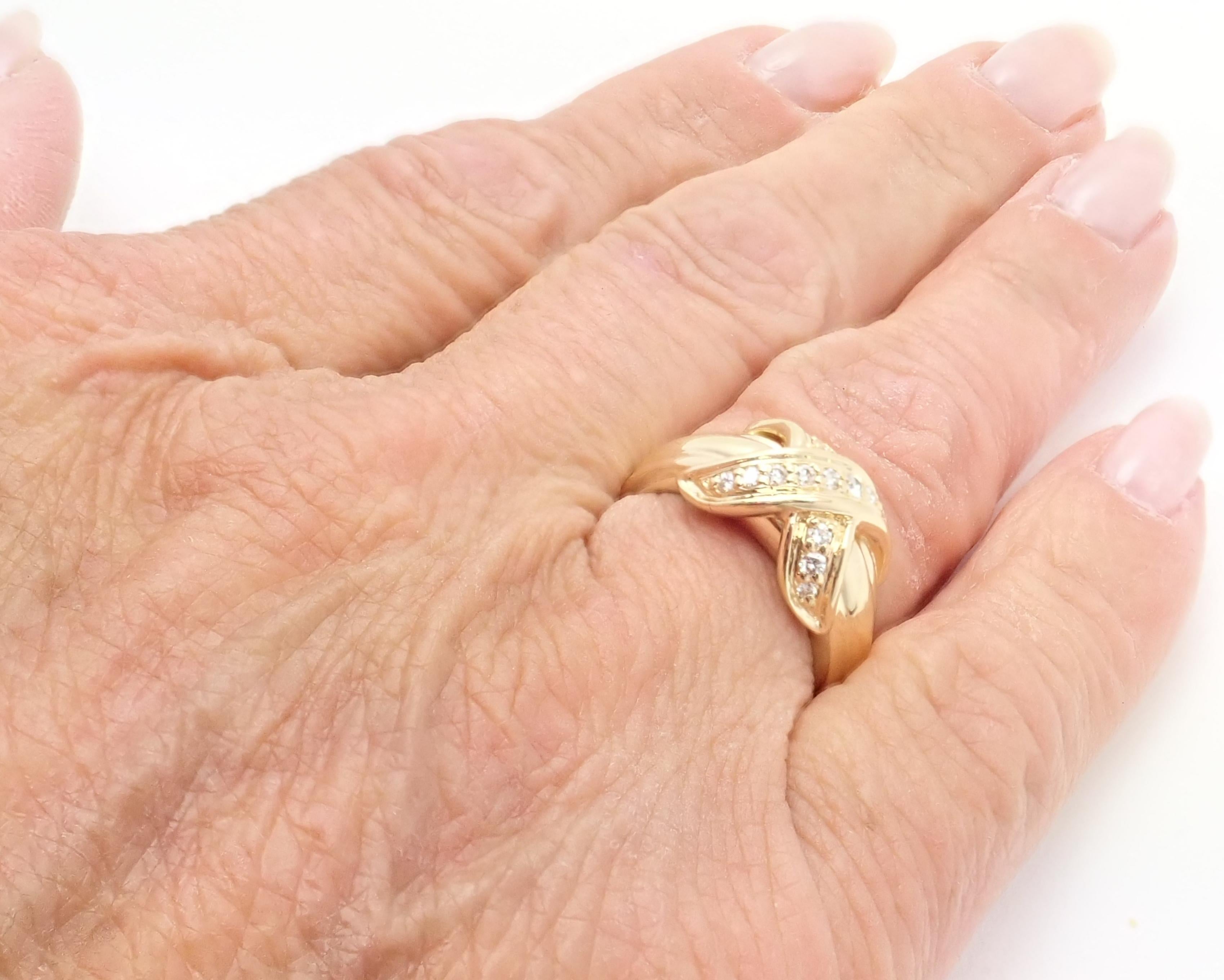 Tiffany & Co. Diamant-Signatur X Gelbgold Band Ring im Angebot 4