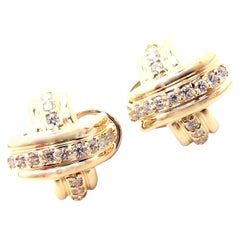 Tiffany & Co. Diamant-Signatur X Ohrringe aus Gelbgold
